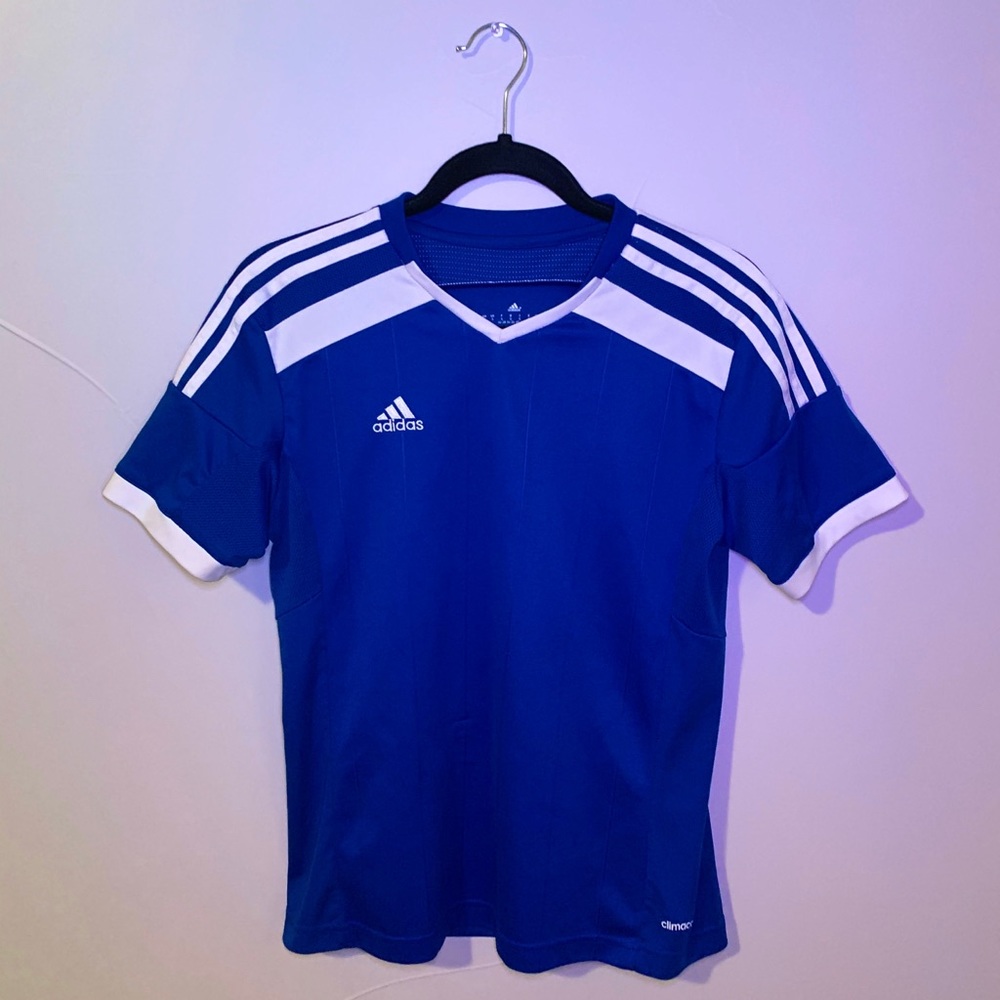 Blue Adidas Soccer Shirt